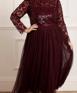 Needle & Thread Holding LTD Womenswear Amalie Bodice Long Sleeve Ankle Gown