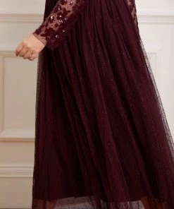 Needle & Thread Holding LTD Womenswear Amalie Bodice Long Sleeve Ankle Gown