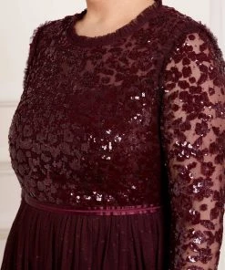 Needle & Thread Holding LTD Womenswear Amalie Bodice Long Sleeve Ankle Gown