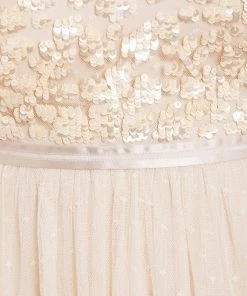 Needle & Thread Holding LTD Amalie Bodice Long Sleeve V-Neck Ankle Gown Womenswear