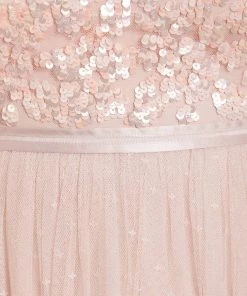 Needle & Thread Holding LTD Amalie Bodice Long Sleeve V-Neck Ankle Gown