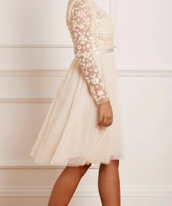 Needle & Thread Holding LTD Amalie Bodice Long Sleeve V-Neck Midi Dress 13 Needle & Thread Holding LTD Amalie Bodice Long Sleeve V-Neck Midi Dress