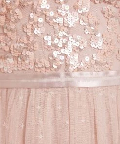 Needle & Thread Holding LTD Womenswear Amalie Bodice Long Sleeve V-Neck Midi Dress