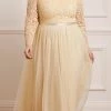 UK Needle & Thread Holding LTD Womenswear Amalie Bodice Long Sleeve Ankle Gown