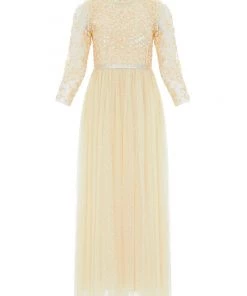 UK Needle & Thread Holding LTD Womenswear Amalie Bodice Long Sleeve Ankle Gown