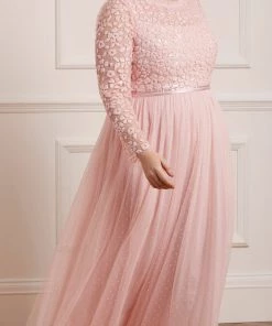 Needle & Thread Holding LTD Womenswear Amalie Bodice Long Sleeve Ankle Gown