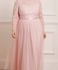 Needle & Thread Holding LTD Womenswear Amalie Bodice Long Sleeve Ankle Gown