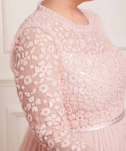 Needle & Thread Holding LTD Womenswear Amalie Bodice Long Sleeve Ankle Gown