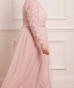 Needle & Thread Holding LTD Womenswear Amalie Bodice Long Sleeve Ankle Gown