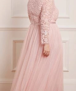 Needle & Thread Holding LTD Womenswear Amalie Bodice Long Sleeve Ankle Gown