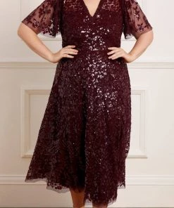 Needle & Thread Holding LTD Amalie Sequin V-Neck Ballerina Dress