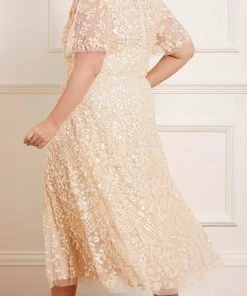 Needle & Thread Holding LTD Womenswear Amalie Sequin V-Neck Ballerina Dress