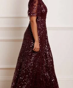 Needle & Thread Holding LTD Amalie Sequin V-Neck Gown