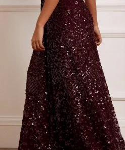 Needle & Thread Holding LTD Amalie Sequin V-Neck Gown