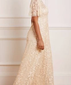 Needle & Thread Holding LTD Womenswear Amalie Sequin V-Neck Gown 13 Needle & Thread Holding LTD Womenswear Amalie Sequin V-Neck Gown