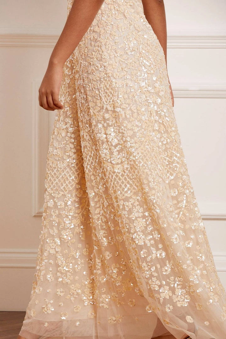 Needle & Thread Holding LTD Womenswear Amalie Sequin V-Neck Gown 7 Needle & Thread Holding LTD Womenswear Amalie Sequin V-Neck Gown