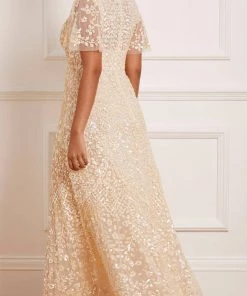 Needle & Thread Holding LTD Womenswear Amalie Sequin V-Neck Gown 17 Needle & Thread Holding LTD Womenswear Amalie Sequin V-Neck Gown