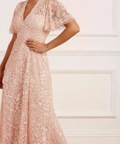 Needle & Thread Holding LTD Amalie Sequin V-Neck Gown Womenswear