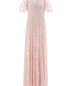Needle & Thread Holding LTD Amalie Sequin V-Neck Gown Womenswear