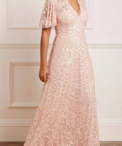 Needle & Thread Holding LTD Amalie Sequin V-Neck Gown Womenswear
