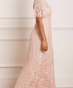 Needle & Thread Holding LTD Amalie Sequin V-Neck Gown Womenswear