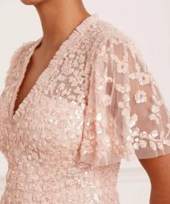 Needle & Thread Holding LTD Amalie Sequin V-Neck Gown Womenswear