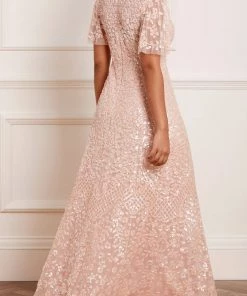 Needle & Thread Holding LTD Amalie Sequin V-Neck Gown Womenswear