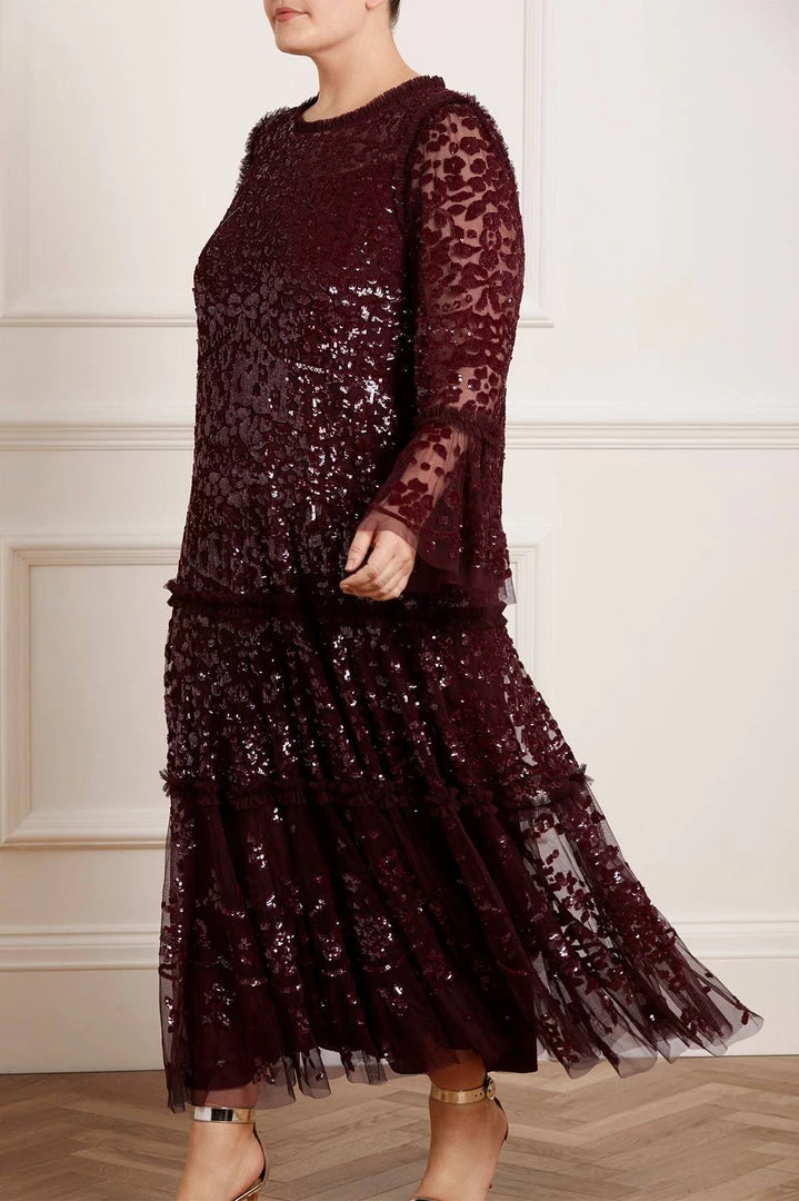 Needle & Thread Holding LTD Womenswear Annie Sequin Tiered Ankle Gown 3 Needle & Thread Holding LTD Womenswear Annie Sequin Tiered Ankle Gown