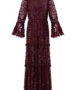 Needle & Thread Holding LTD Womenswear Annie Sequin Tiered Ankle Gown
