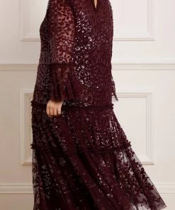 Needle & Thread Holding LTD Womenswear Annie Sequin Tiered Ankle Gown 16 Needle & Thread Holding LTD Womenswear Annie Sequin Tiered Ankle Gown