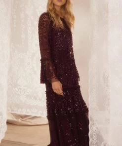 Needle & Thread Holding LTD Womenswear Annie Sequin Tiered Ankle Gown 17 Needle & Thread Holding LTD Womenswear Annie Sequin Tiered Ankle Gown