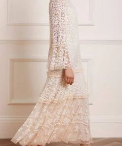 Needle & Thread Holding LTD Annie Sequin Tiered Ankle Gown 16 Needle & Thread Holding LTD Annie Sequin Tiered Ankle Gown