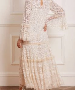 Needle & Thread Holding LTD Annie Sequin Tiered Ankle Gown 20 Needle & Thread Holding LTD Annie Sequin Tiered Ankle Gown