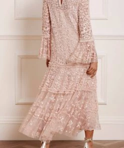 Needle & Thread Holding LTD Annie Sequin Tiered Ankle Gown Womenswear
