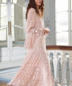 Needle & Thread Holding LTD Annie Sequin Tiered Ankle Gown Womenswear