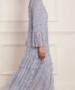 Needle & Thread Holding LTD Womenswear Annie Sequin Tiered Ankle Gown