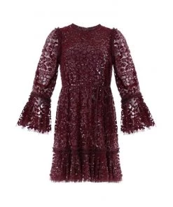 Needle & Thread Holding LTD Annie Sequin Tiered Mini Dress