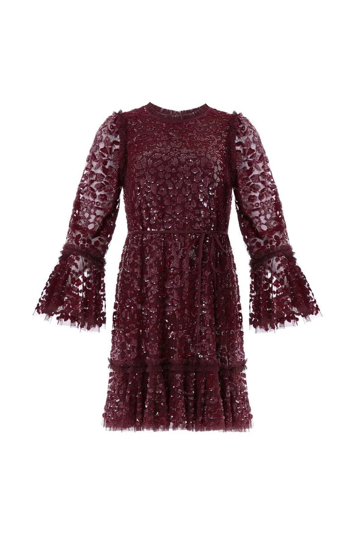 Needle & Thread Holding LTD Annie Sequin Tiered Mini Dress 4 Needle & Thread Holding LTD Annie Sequin Tiered Mini Dress