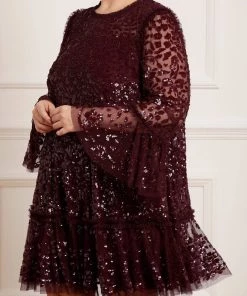 Needle & Thread Holding LTD Annie Sequin Tiered Mini Dress 12 Needle & Thread Holding LTD Annie Sequin Tiered Mini Dress