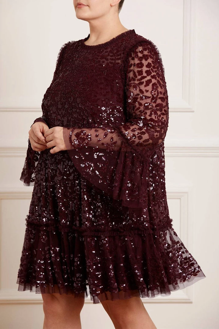 Needle & Thread Holding LTD Annie Sequin Tiered Mini Dress 5 Needle & Thread Holding LTD Annie Sequin Tiered Mini Dress