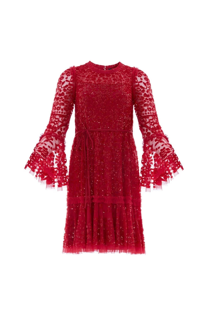 Needle & Thread Holding LTD Annie Sequin Tiered Mini Dress 4 Needle & Thread Holding LTD Annie Sequin Tiered Mini Dress