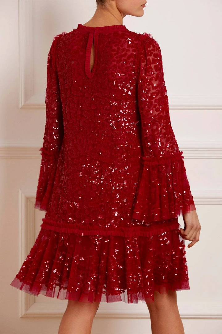 Needle & Thread Holding LTD Annie Sequin Tiered Mini Dress 9 Needle & Thread Holding LTD Annie Sequin Tiered Mini Dress