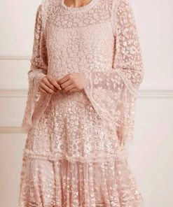 Needle & Thread Holding LTD Annie Sequin Tiered Mini Dress