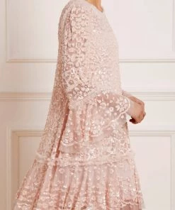 Needle & Thread Holding LTD Annie Sequin Tiered Mini Dress