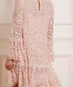 Needle & Thread Holding LTD Annie Sequin Tiered Mini Dress