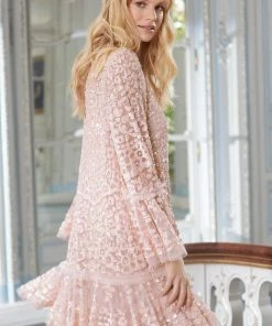 Needle & Thread Holding LTD Annie Sequin Tiered Mini Dress