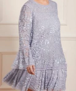 Needle & Thread Holding LTD Annie Sequin Tiered Mini Dress Womenswear