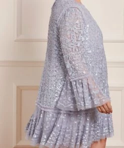 Needle & Thread Holding LTD Annie Sequin Tiered Mini Dress Womenswear