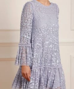 Needle & Thread Holding LTD Annie Sequin Tiered Mini Dress Womenswear