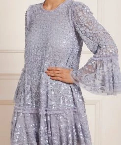 Needle & Thread Holding LTD Annie Sequin Tiered Mini Dress Womenswear